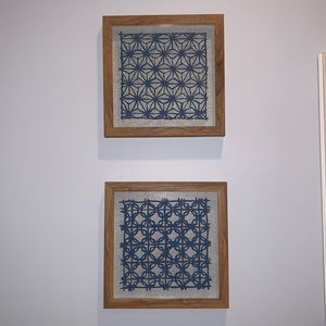 Set of 2 shadow box lace prints